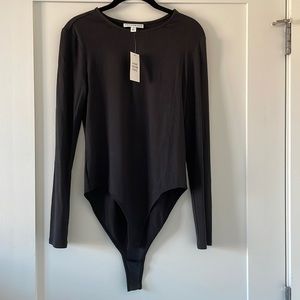 Black Ribbed Bodysuit